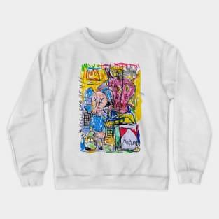 Mickey Kaws Love Skull Crewneck Sweatshirt